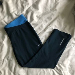 Navy Nike Dri-Fit Crop Leggings